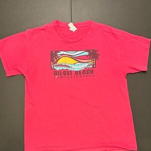 Biloxi Beach Kids' Pink Graphic Short Sleeve Tee